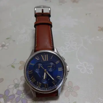 FOSSIL 아날로그 손목시계 파란색 FS5640