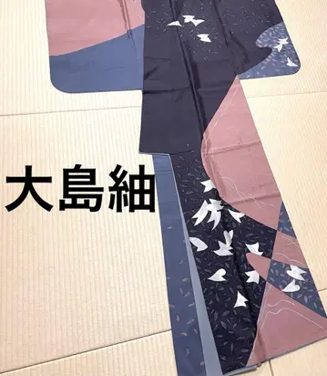 오시마 명주 손으로 염색 카타스식 호몬기 문양 없음