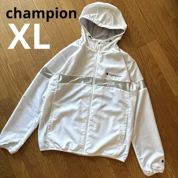 챔피온 후디드 자켓 점퍼 XL 화이트 윈드브레이커