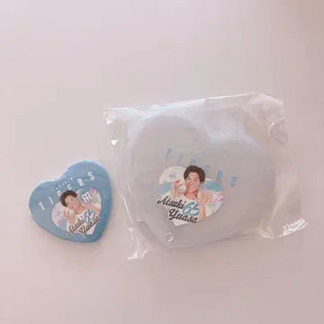 한신 타이거즈 유아사 교미 선수 TORACO 하트형 거울 캔뱃지