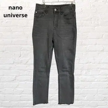 9749 나노 유니버스 블랙 데님 청바지 데님 팬츠 컷오프 S 구제 의류