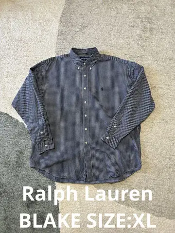 Ralph Lauren Blake 체크 무늬 긴팔 셔츠 XL
