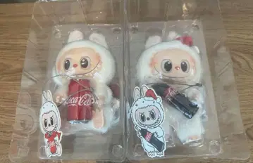 정품 러브부 Labubu 코카콜라 봉제 인형 2종 세트 POPMART