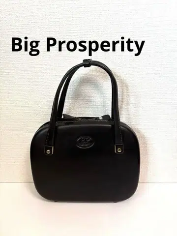 Big Prosperity 빅 프로스페리티 가죽 핸드백 블랙