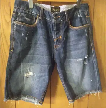 USED 가공 수염 자라 JEANS 데님 숏 팬츠 W31