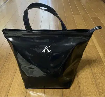 kitamura 에나멜 토트백 네이비 블루