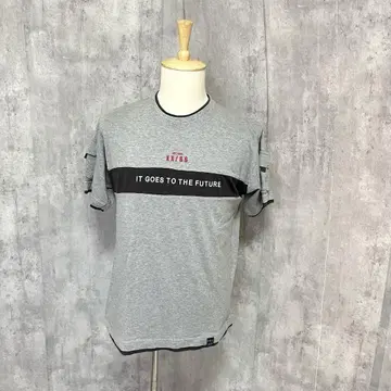P.E.C 로고 프린트 심플 티셔츠 캐주얼 포켓 부착