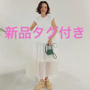 택 포함 새상품 오간자 레이스 스커트 로지 몬스터