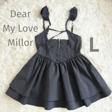 유메텐보 DearMyLoveMillor 서스펜더 프릴 미니 스커트 L