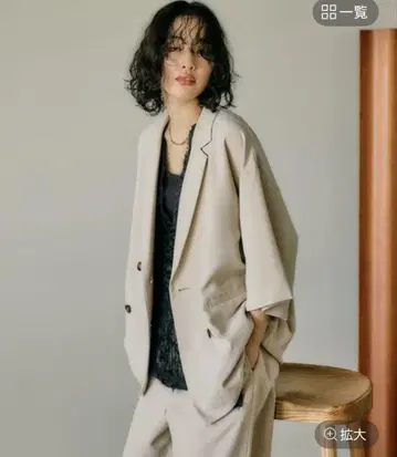 LEPSIM 린넨 라이크 드라이 시리즈 루즈 W5부 소매 자켓