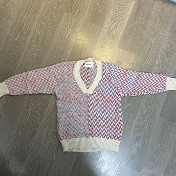 HENRIK VIBSKOV 컬러풀 V넥 스웨터 S