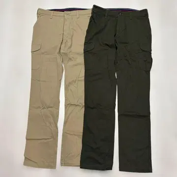 Wrangler 카고 팬츠 2종 세트 베이지 카키