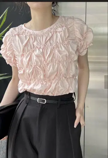 셔링 휘핑 티셔츠
