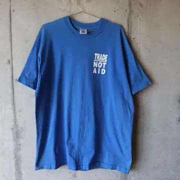 90s THE BODY SHIO TRADE NOT AID 티셔츠 파랑