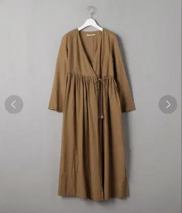 누키테파 카슈쿨 원피스 브라운 도트
