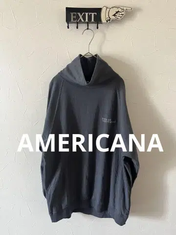 AMERICANA 완판템 일본제 하이넥 코튼 티셔츠 긴팔 맨투맨