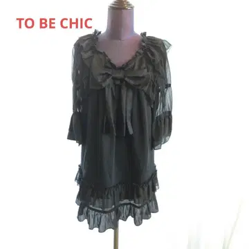 TO BE CHIC 블랙 프릴 튜닉