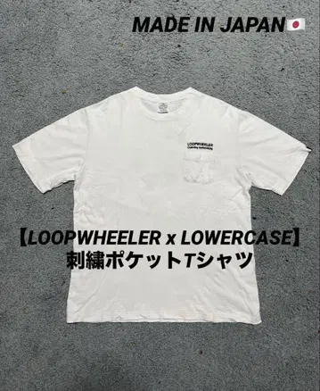 21s/s LOOPWHEELER x LOWERCASE 자수 포켓 티셔츠