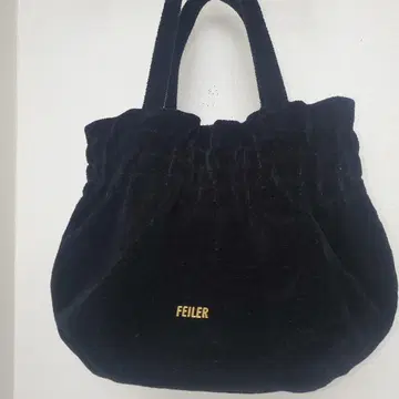 FEILER 유니 셔링 미니 버킷 디자인 백 블랙