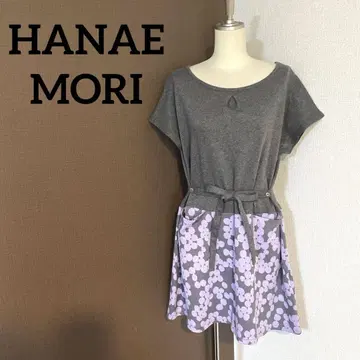 HANAE MORI 하나에모리 꽃무늬 리본 벨트 원피스