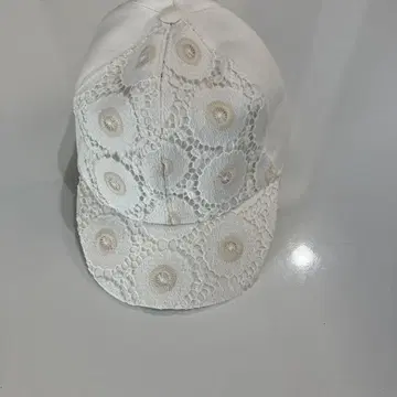 coeur 레이스 디자인 야구 모자 화이트