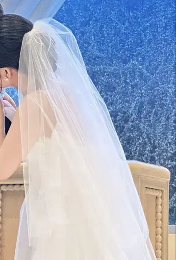 비드레스 웨딩 베일 숏 베일