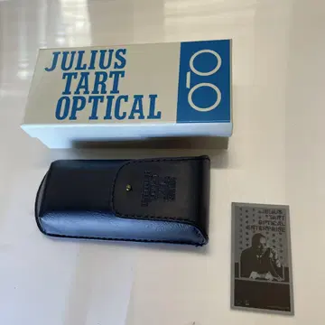JULIUS TART 안경 케이스 네이비 가죽