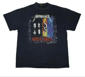 12014 METALLICA 메탈리카 티셔츠 밴딩 티 헤비메탈 L