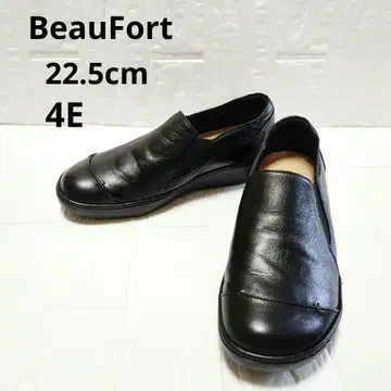 뷰포트 22.5cm 4E 컴포트 가죽 경량 블랙