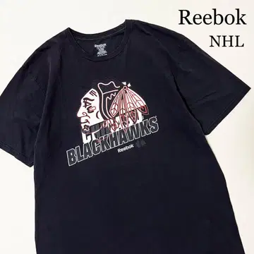 리복 NHL 시카고 블랙호크스 티셔츠 블랙 XL