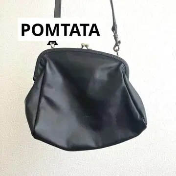 POMTATA 해밀턴 에센스 숄더 백 블랙 가마구치
