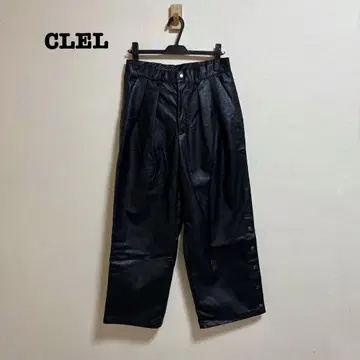 완판템 CLEL 멀티 실루엣 루즈 사이드 버튼 팬츠 인조 가죽