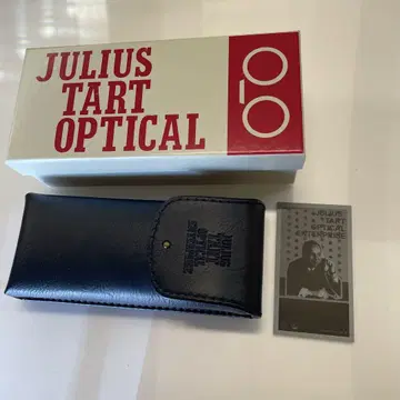 JULIUS TART OPTICAL 안경 케이스 네이비 가죽
