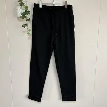 ZARA 남성용 테이퍼드 실루엣 조거 팬츠 캐주얼 블랙