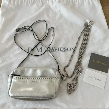 &m davidson 립스틱 미니백 스터드 실버 숄더