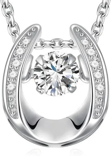 [gulamu jewelry] 말발굽 목걸이 여성용 플라티나 코팅