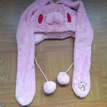 범용 토끼 모자 캡 핑크