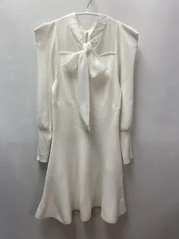 dazzlin 시어 보타이 미니 원피스 화이트 F
