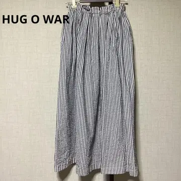 HUG O WAR 허그아워 일본제 마 혼방 스트라이프 스커트