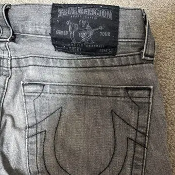 TRUE RELIGION 그레이 데님 34