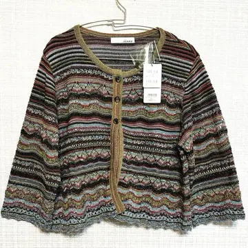 iines 보더 니트 가디건 m.&Kyoko FUGAFUGA