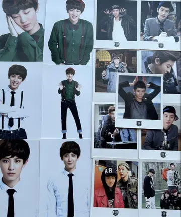 EXO 찬열 폴라로이드 카드 대형 포토 카드 엽서 세트