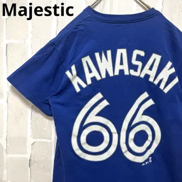 마제스틱 MLB 블루 제이스 가와사키 무네노리 반팔 티셔츠 블루 S