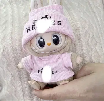 labubu 라부부 봉제 인형 의상 H 2개 세트 핑크
