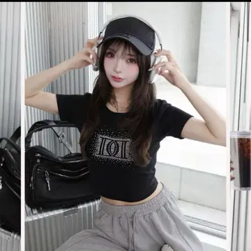 새상품 Darich 다리치 샤이니 DD 로고 컴팩트 티셔츠 BLK