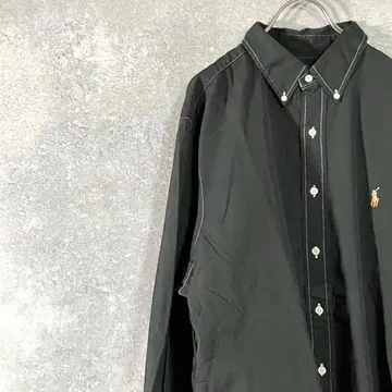 Ralph Lauren 캐주얼 셔츠 긴팔 블랙 로고 버튼 다운
