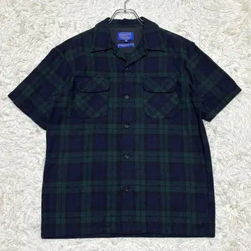 펜들턴 90s 보드 셔츠 블랙 워치 오픈 카라 반팔