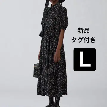지유 rokh 콜라보 셔츠 원피스 (5부 소매) 3XL 블랙