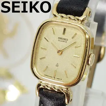 작동 상품 SEIKO SGP 여성용 쿼츠 손목시계 골드 스퀘어