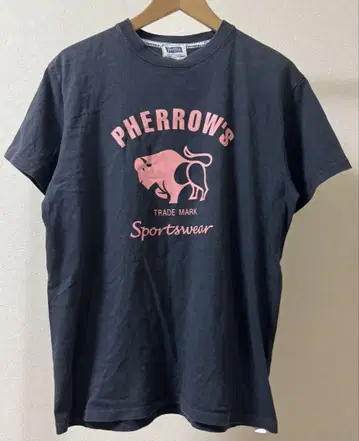 PHERROW'S 페로우즈 티셔츠 반팔 티셔츠 반팔 블랙 검정